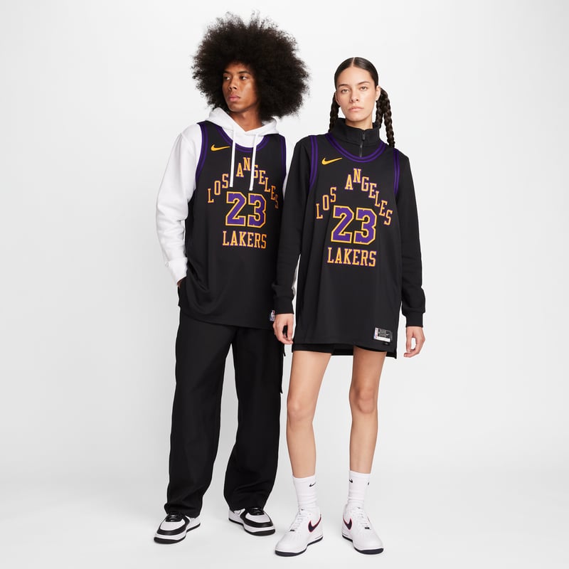 Majica Nike LeBron James Los Angeles Lakers City Edition Dri-FIT ADV NBA Authentic "Black" | Moški | Košarka | 08 | SPORTSHOWROOM
