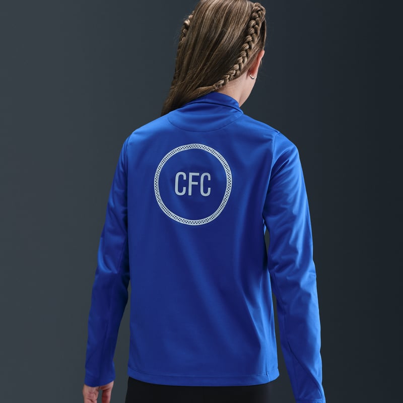 Nike Chelsea F.C. Strike Third Dri-FIT Total 90 Knit Drill Shirt "Game Royal & Field Silver" | Kinderen | Voetbal | 02 | SPORTSHOWROOM
