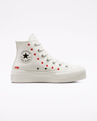 Converse Chuck Taylor All Star Lift Platform High ‘Embroidered Hearts’ A01599C 01