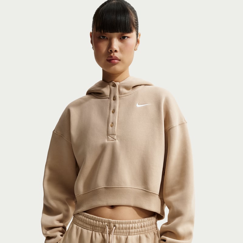 Nike Phoenix Fleece Oversized Cropped Henley IF0258-286 01