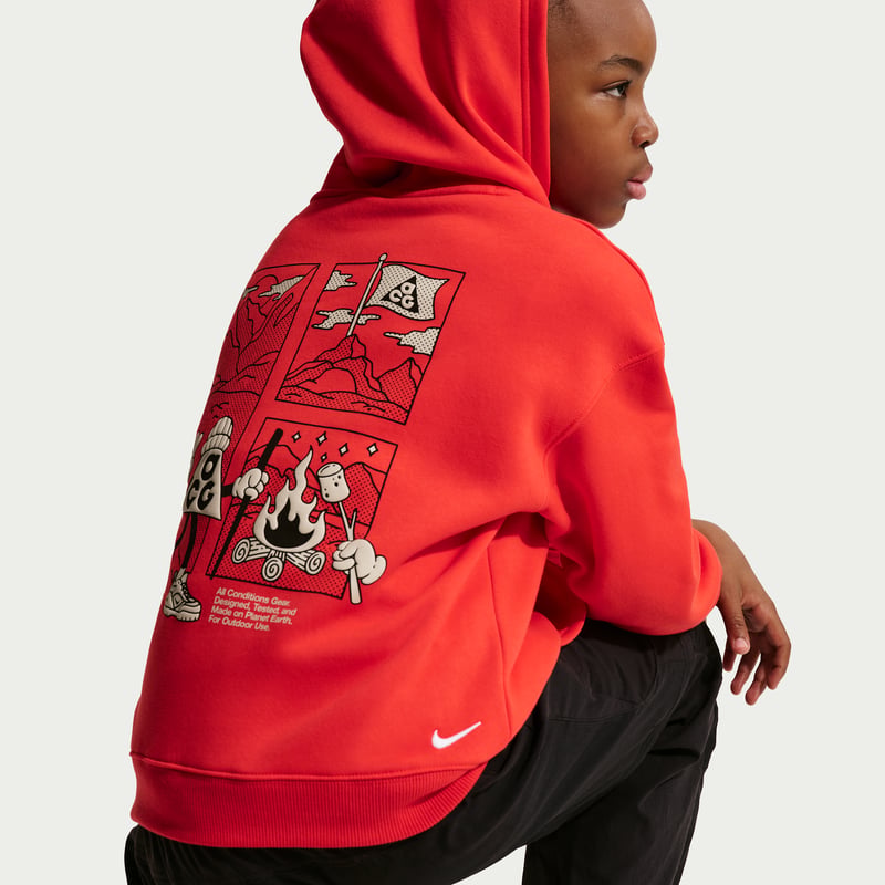 Nike ACG Chippie Fleece Hettegenser "Light Crimson" | Barn | | 03 | SPORTSHOWROOM