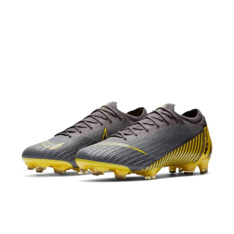 Nike Mercurial Vapor 12 Elite FG Thunder Grey Opti Yellow AH7380 070 SPORTSHOWROOM
