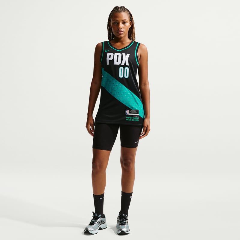 Nike Scoot Henderson Portland Trail Blazers City Edition NBA Swingman Shirt "Black & Bright Teal" | Men | SportStyle | 06 | SPORTSHOWROOM