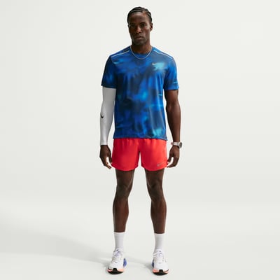 Pantalones cortos Nike Miler Dri-FIT 5" Brief-Lined "Light Crimson & Bright Mandarin" | Hombre | Correr | 01 | SPORTSHOWROOM