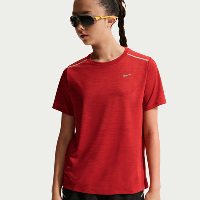 Nike Miler Dri-FIT Skjorte "Tough Red & Sport Red" | Barn | Løping | 01 | SPORTSHOWROOM