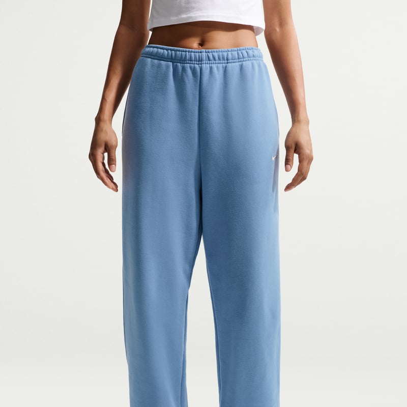 Nike Studio Fleece Medium Weight High-Rise Oversized Cuffed Bukse "Work Blue & Sail" | Dame | | 01 | SPORTSHOWROOM