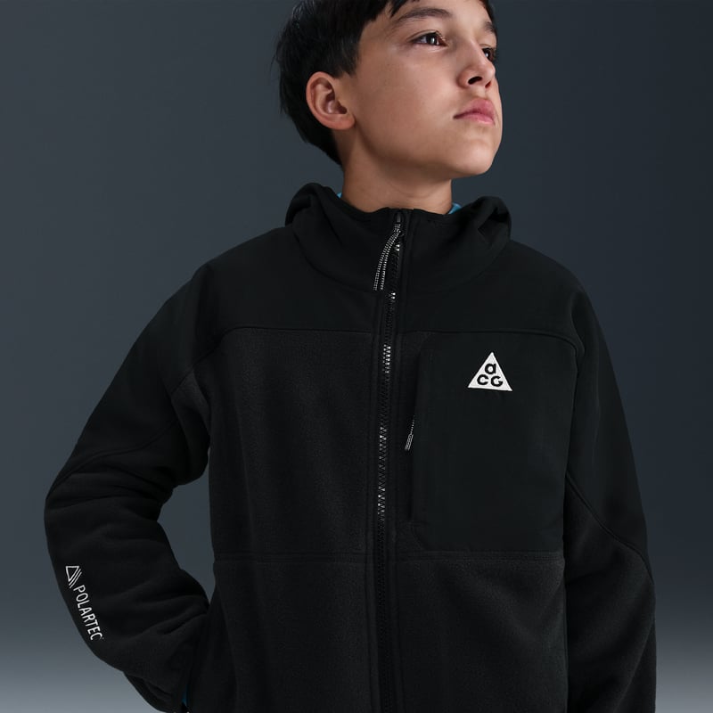 Nike ACG "Wolf Tree"Polartec Full-Zip Hettegenser "Black" | Barn | | 03 | SPORTSHOWROOM