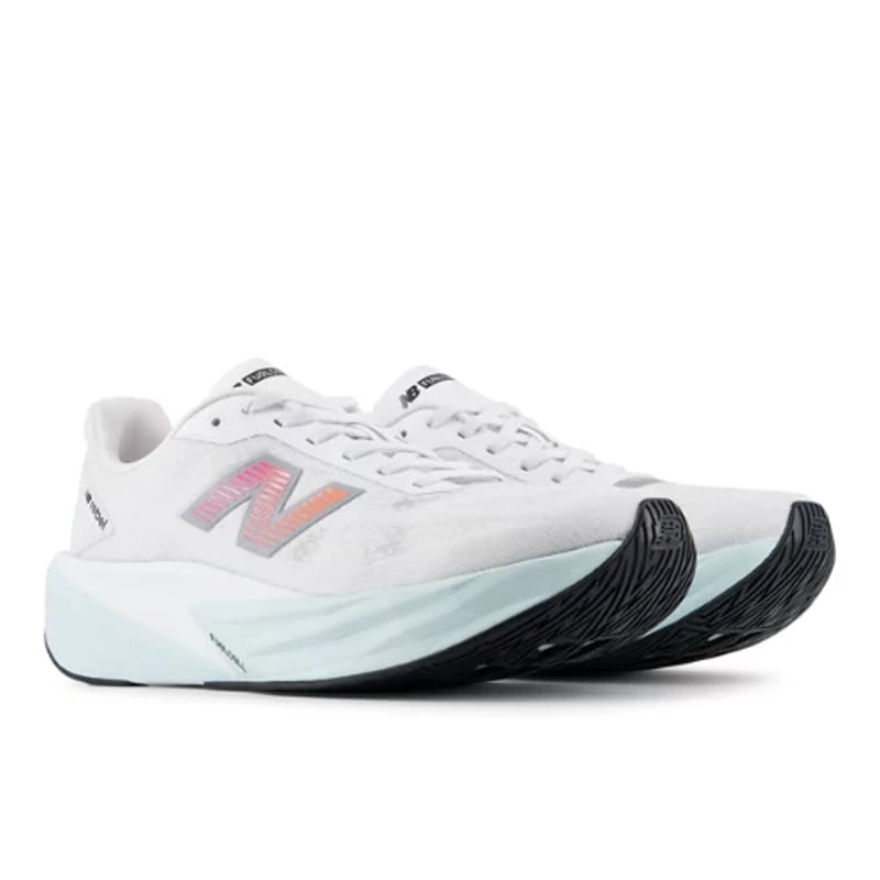 Tekaški copati New Balance FuelCell Rebel v5 "White & Pink Heat" | Moški | Tek | 02 | SPORTSHOWROOM