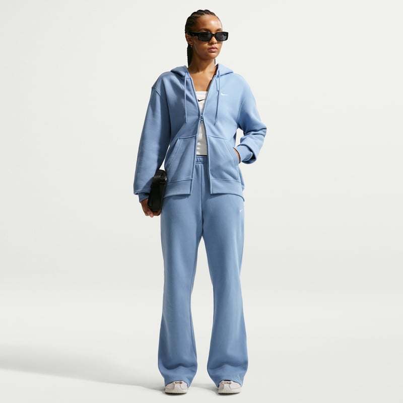 Nike Studio Fleece Medium Weight Full-Zip Hettegenser "Work Blue & Sail" | Dame | | 03 | SPORTSHOWROOM
