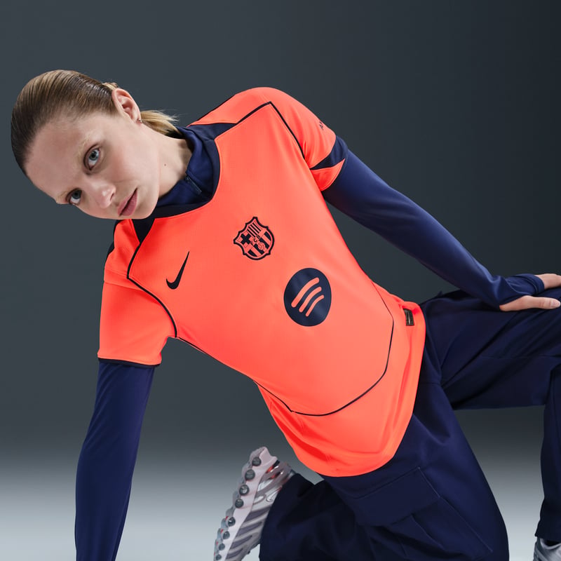 Nike F.C. Barcelona 2025/26 Stadium Third Dri-FIT Total 90 Replica Shirt "Bright Mango & Midnight Navy" | Women | Football | 03 | SPORTSHOWROOM
