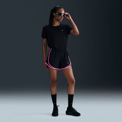 Short Nike Tempo Dri-FIT Mid-Rise Brief-Lined "Black & Playful Pink" | Femme | Course à pied | 01 | SPORTSHOWROOM