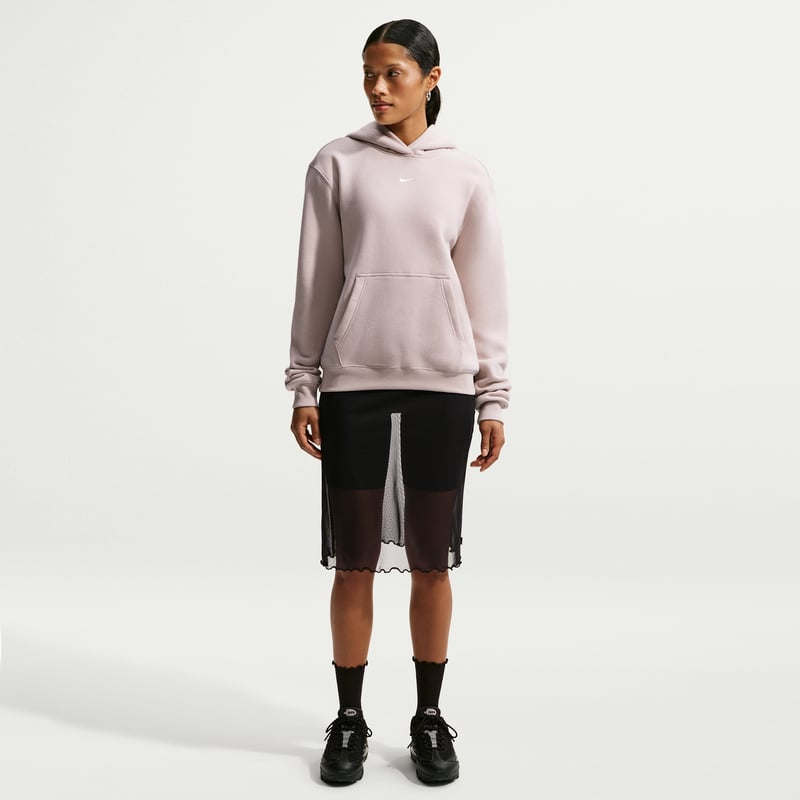 Nike Studio Fleece Medium Weight Pullover Hettegenser "Cream II & Sail" | Dame | | 03 | SPORTSHOWROOM