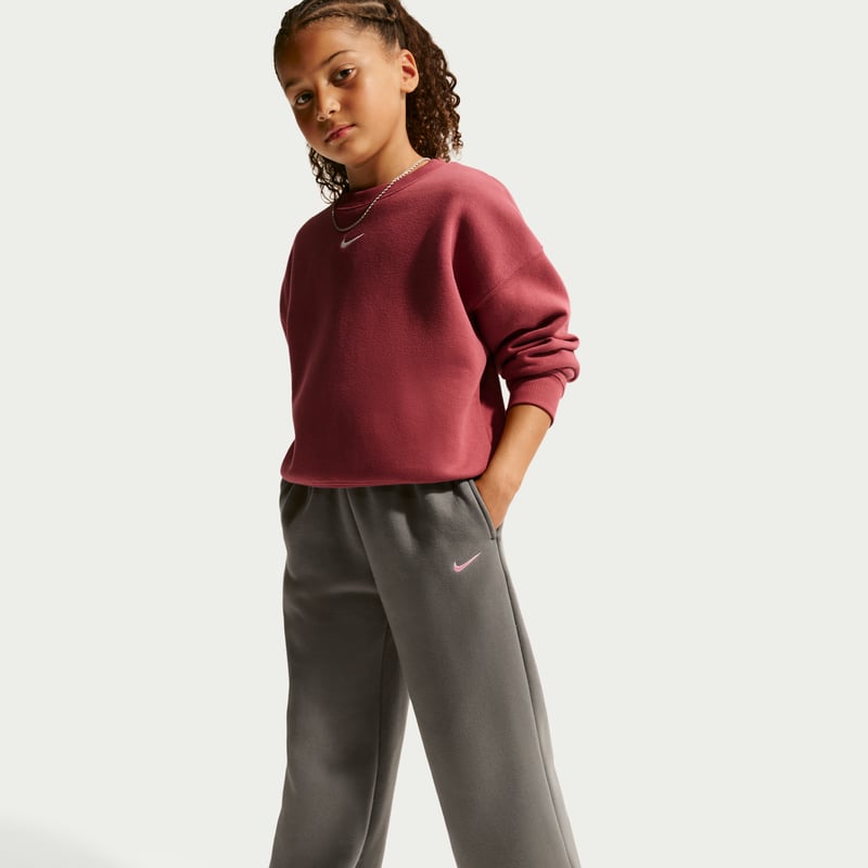 Hlace Nike Studio Fleece Open-Hem "Cave Stone & Pink Rise" | Djeca | | 03 | SPORTSHOWROOM