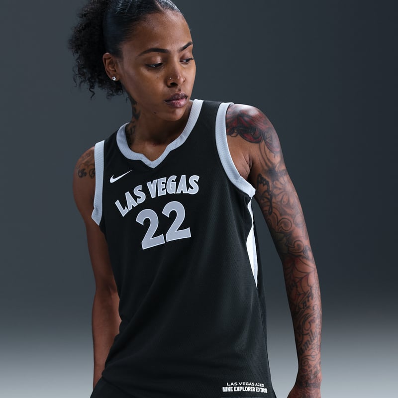 Tricko Nike A'ja Wilson Las Vegas Aces Dri-FIT WNBA Victory "Black & Flat Silver" | Ženy | Basketbal | 02 | SPORTSHOWROOM