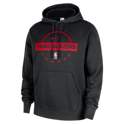 Nike Portland Trail Blazers Club NBA Practice Pullover Haettetroje "Black & University Red" | Herre | Sportstyle | 01 | SPORTSHOWROOM