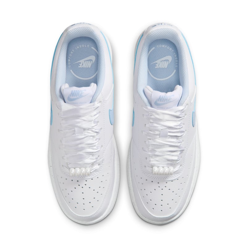 Nike Court Vision Low sneakers "White & Hydrogen Blue" | Kvinnor | Sportstyle | 04 | SPORTSHOWROOM