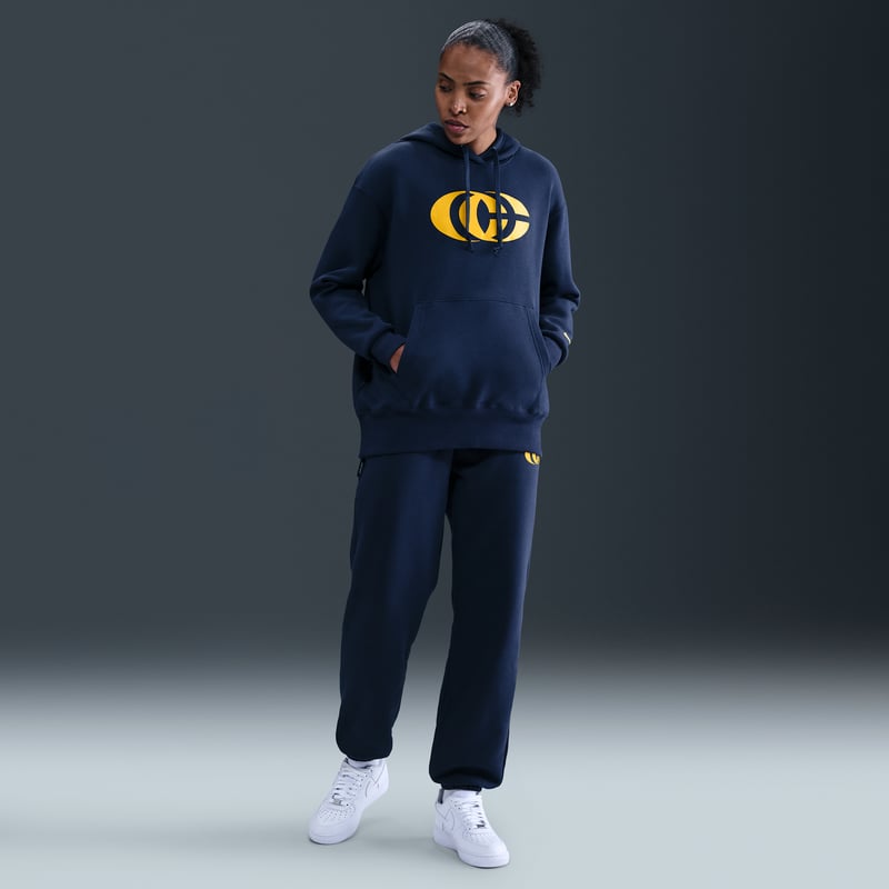 Nike Caitlin Clark Phoenix Fleece Pullover Hoodie "Midnight Navy & Amarillo" | Damen | Sportstyle & Basketball | 06 | SPORTSHOWROOM