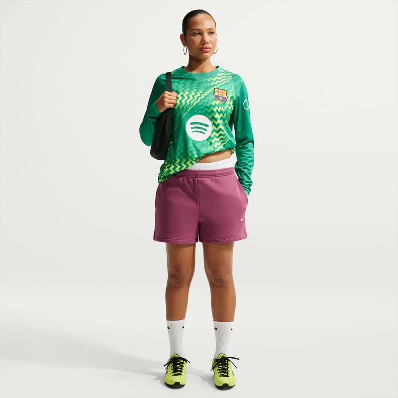 Nike Studio Fleece Medium Weight Mid-Rise Shorts "Pink Smoke & Sail" | Dame | | 00 | SPORTSHOWROOM