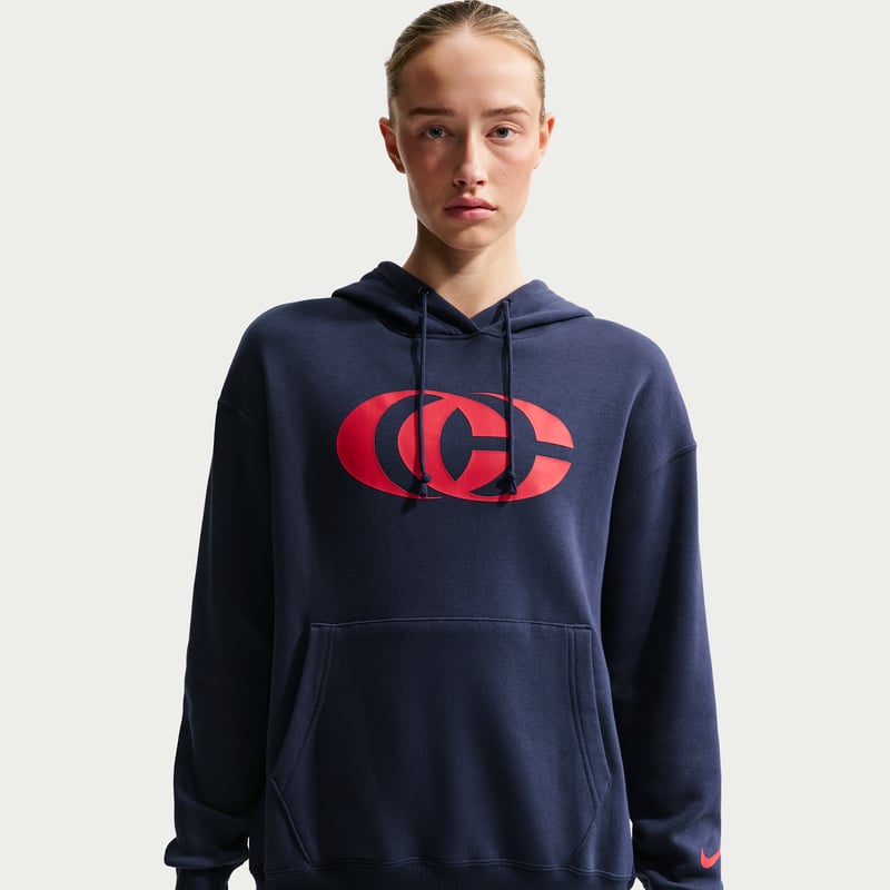Nike Caitlin Clark Phoenix Fleece Pullover Hoodie "Midnight Navy & University Red" | Damen | Sportstyle & Basketball | 02 | SPORTSHOWROOM