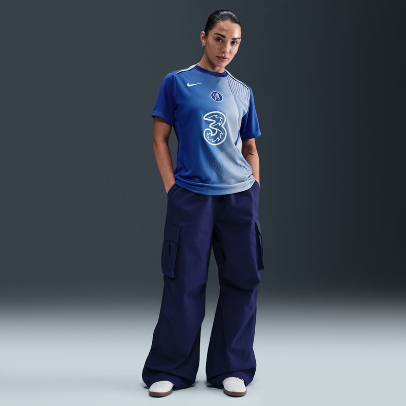 Nike Chelsea F.C. Academy Pro Third Dri-FIT Total 90 Pre-Match Shirt "Game Royal & Field Silver" | Women | Football | 04 | SPORTSHOWROOM