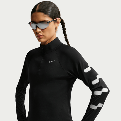 Haut Nike Tempo Flash Dri-FIT 1/2-Zip "Black" | Femme | Course à pied | 01 | SPORTSHOWROOM