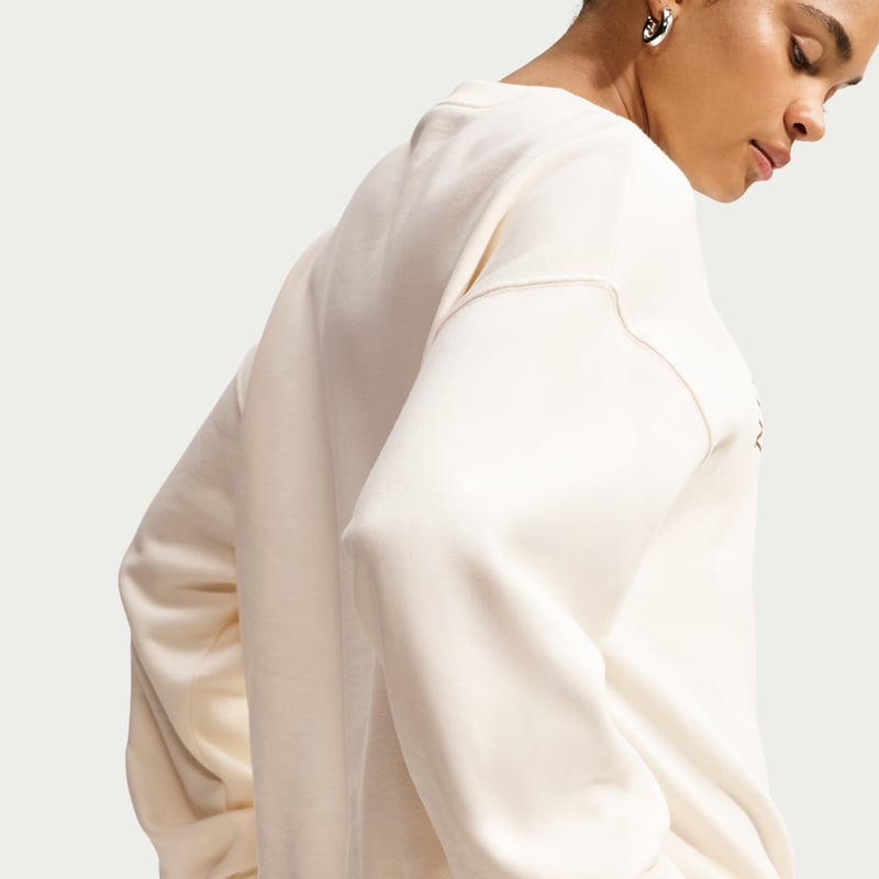 Nike Studio Fleece Medium Weight Oversized Crew Genser "Pale Ivory" | Dame | | 01 | SPORTSHOWROOM