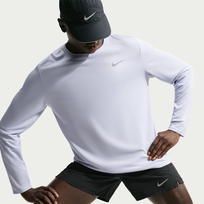 Nike Miler Dri-FIT Long-Sleeve Shirt "Ghost" | Heren | Hardlopen | 01 | SPORTSHOWROOM