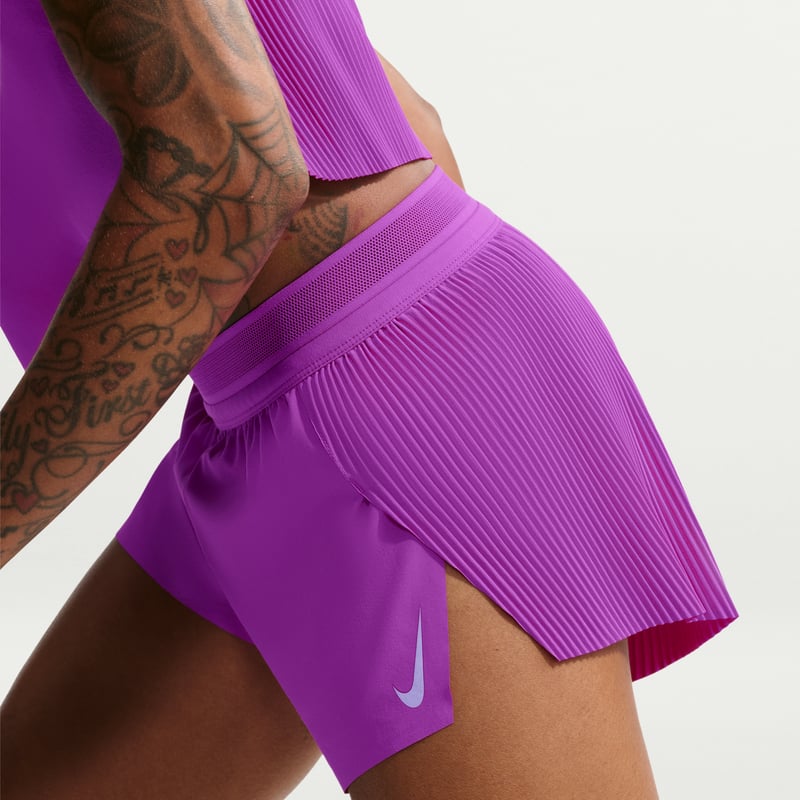 Nike AeroSwift Dri-FIT ADV Mid-Rise 3" Brief-Lined Shorts "Vivid Purple" | Dames | Hardlopen | 04 | SPORTSHOWROOM