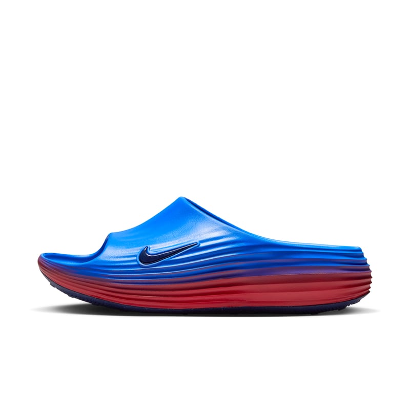 Nike ReactX Rejuven8 Slides sneakers "Action Red & Light Photo Blue" | Dames | Sportstyle | 02 | SPORTSHOWROOM
