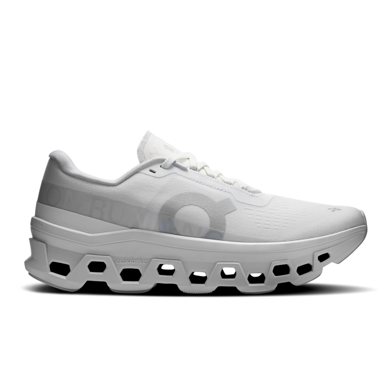Buty do biegania On Cloudmonster 1 "White & Grey" | Kobiety | Bieganie | 01 | SPORTSHOWROOM