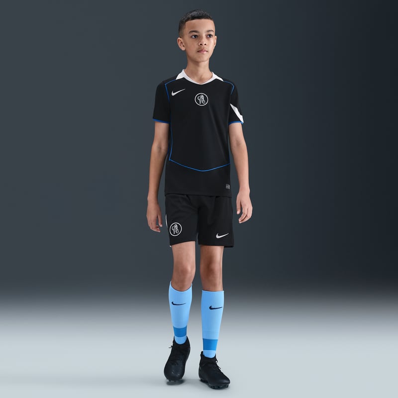 Nike Chelsea F.C. 2025/26 Stadium Third Dri-FIT Total 90 Replica Shirt "Black & Field Silver" | Kinderen | Voetbal | 04 | SPORTSHOWROOM