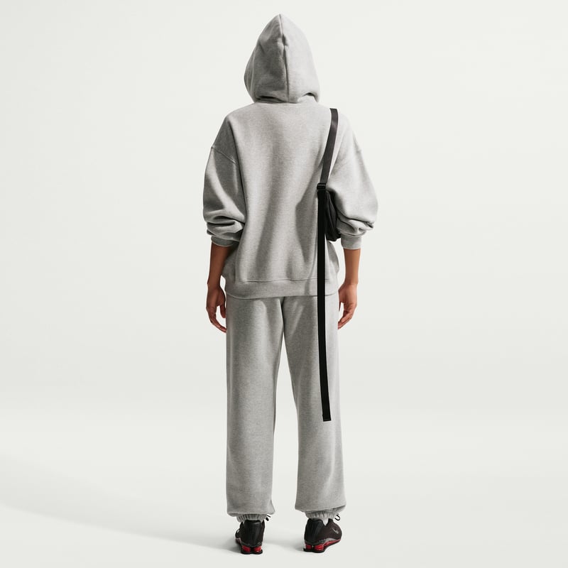 Nike Studio Fleece Medium Weight High-Rise Oversized Cuffed Bukse "Dark Grey Heather & Sail" | Dame | | 04 | SPORTSHOWROOM