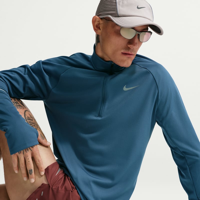 Nike Miler Therma-FIT Winterized 1/2-Zip Top "New Slate" | Men | Running | 03 | SPORTSHOWROOM