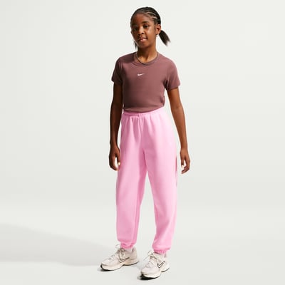 Nike Studio Fleece Loose Bukse "Pink Rise & White" | Barn | | 00 | SPORTSHOWROOM
