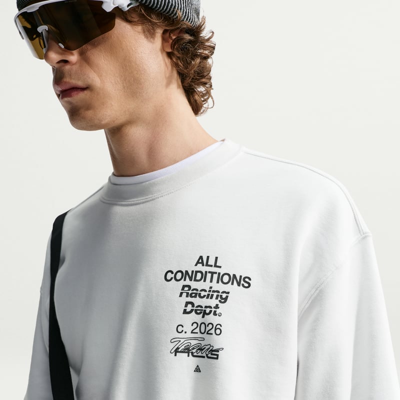 Nike ACG 'Tuff Fleece' Dri-FIT Crew-Neck Sweater "Summit White" | Men | | 03 | SPORTSHOWROOM