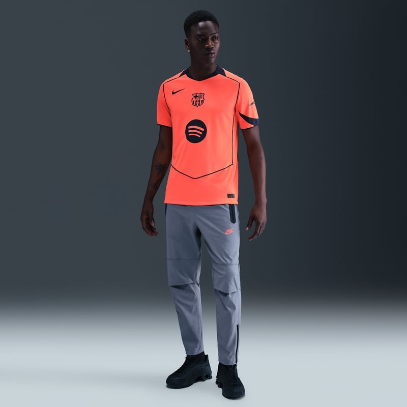Nike F.C. Barcelona 2025/26 Stadium Third Dri-FIT Total 90 Replica Shirt "Bright Mango & Midnight Navy" | Men | Football | 04 | SPORTSHOWROOM