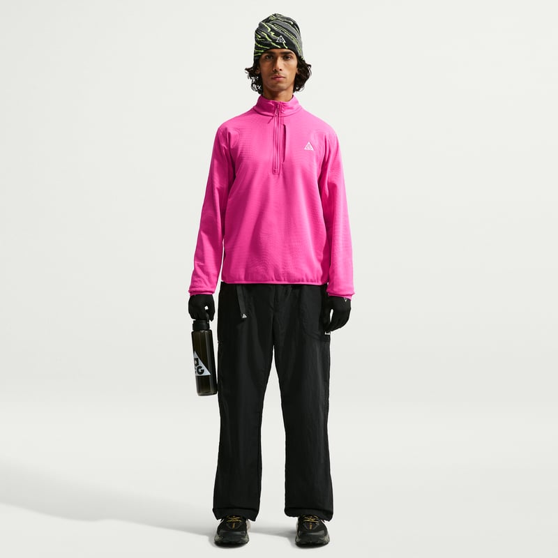 Nike ACG "Wolf Grid" Men's Therma-FIT 1/2-Zip Top "Desert Pink & Light Crimson" | Men | Hiking | 04 | SPORTSHOWROOM
