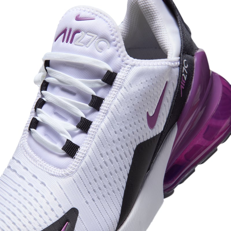 Nike Air Max 270 sneakerek "White & Vivid Purple" | Női | Sportstyle | 07 | SPORTSHOWROOM