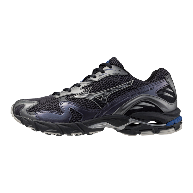 Обувки Mizuno Wave Rider 10 "Odyssey Grey & Black" | Мъже & Жени | Sportstyle | 01 | SPORTSHOWROOM