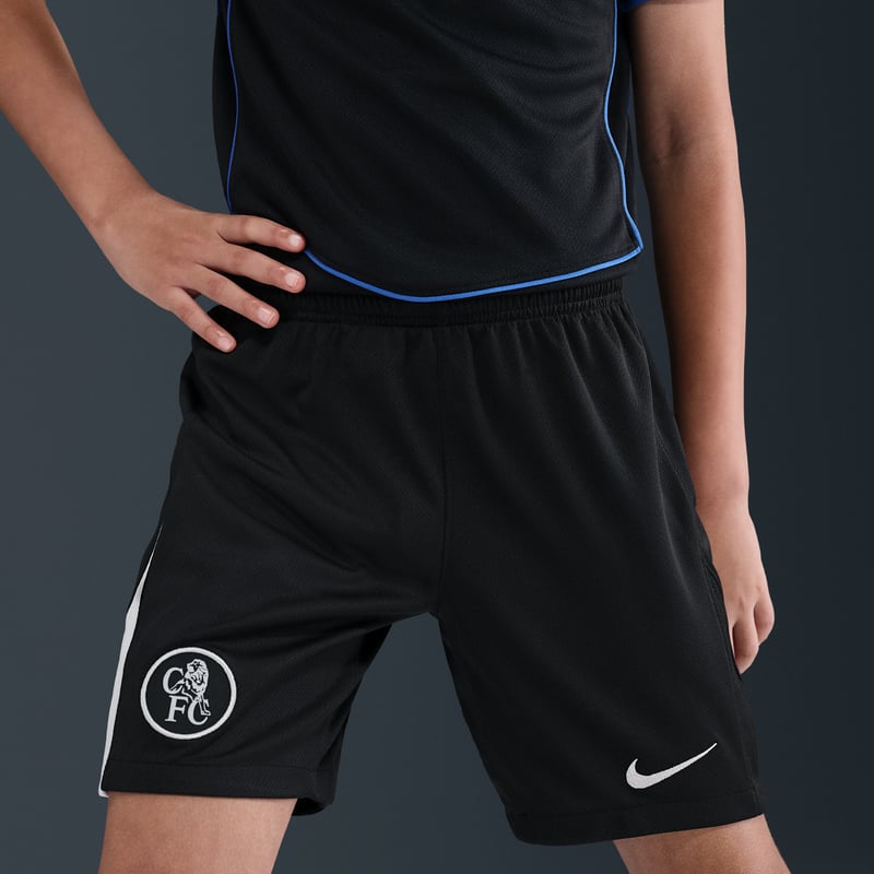 Nike Chelsea F.C. 2025/26 Stadium Third Dri-FIT Total 90 Replica Shorts "Black & Field Silver" | Kids | Football | 02 | SPORTSHOWROOM