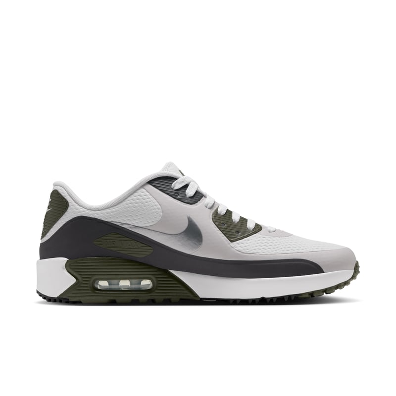 Buty do golfa Nike Air Max 90 G "White & Medium Olive" | Mezczyzni | Golf | 03 | SPORTSHOWROOM