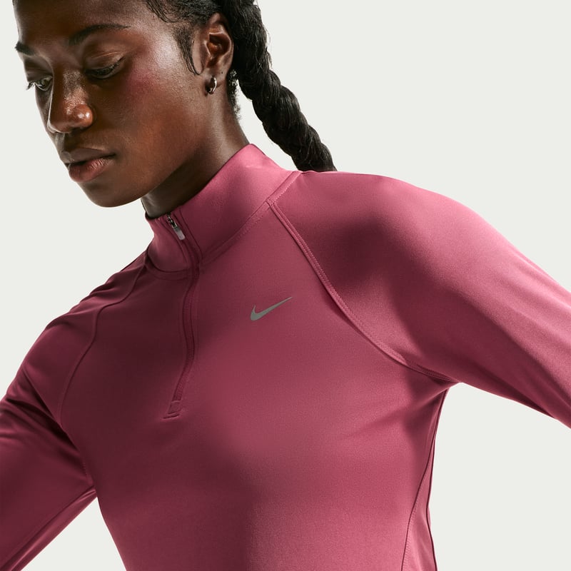 Haut Nike Tempo Dri-FIT 1/4-Zip "Pink Smoke" | Femme | Course à pied | 03 | SPORTSHOWROOM