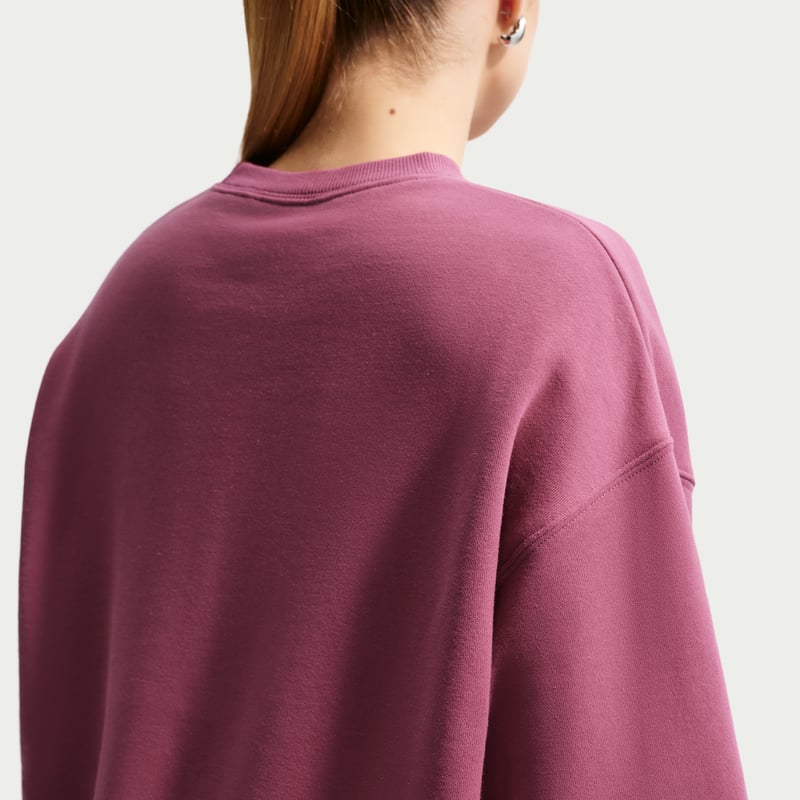 Nike Studio Fleece Medium Weight Oversized Crew Genser "Pink Smoke & Sail" | Dame | Skating | 01 | SPORTSHOWROOM