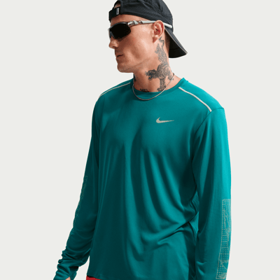 Nike Miler Dri-FIT UV Long-Sleeve Winterized Shirt "Bright Spruce" | Herren | Laufen | 01 | SPORTSHOWROOM