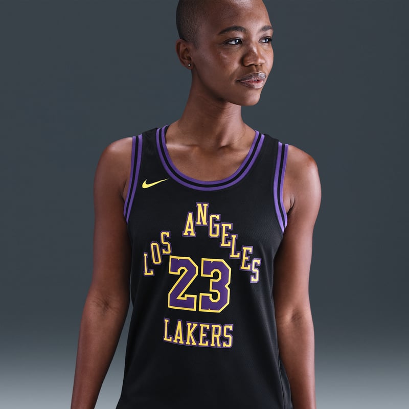 Majica Nike LeBron James Los Angeles Lakers City Edition Dri-FIT NBA Swingman "Black" | Moški | Košarka | 02 | SPORTSHOWROOM