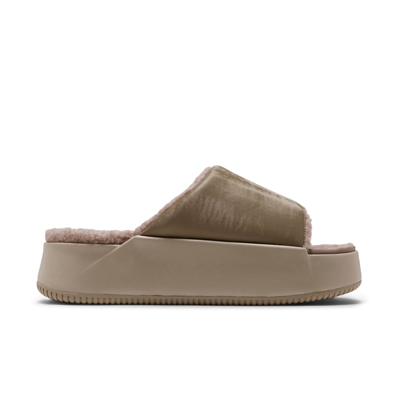 Nike Calm Elevation SE Faux Fur Slide trainers "Parachute Beige" | Women | SportStyle | 04 | SPORTSHOWROOM