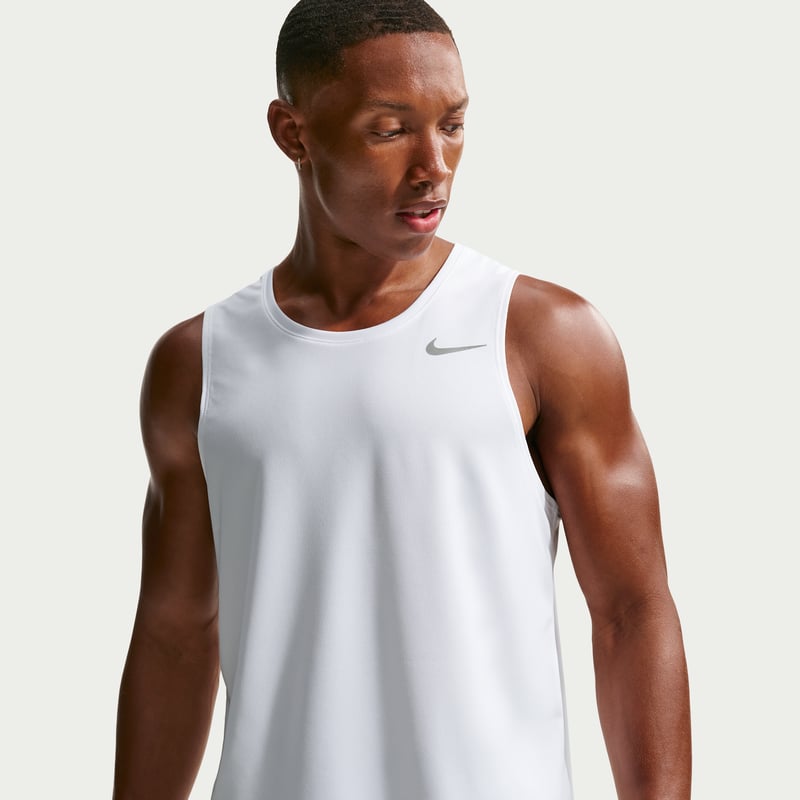 Nike Miler Dri-FIT Tank Top "White" | Men | Running | 01 | SPORTSHOWROOM
