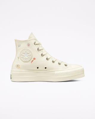 Converse Chuck Taylor All Star Lift Platform High ‘Embroidered Floral’ A01586C