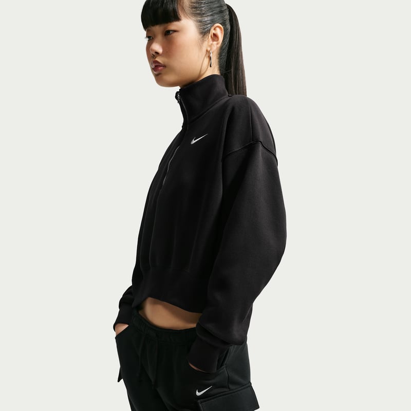 Nike Phoenix Fleece 1/4-Zip Cropped DQ5767-010 03