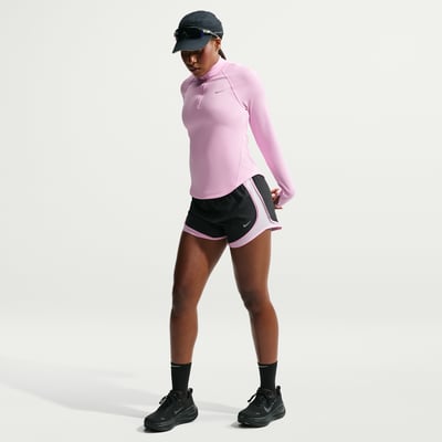 Short Nike Tempo Dri-FIT Mid-Rise Brief-Lined "Black & Bleached Lilac" | Femme | Course à pied | 01 | SPORTSHOWROOM